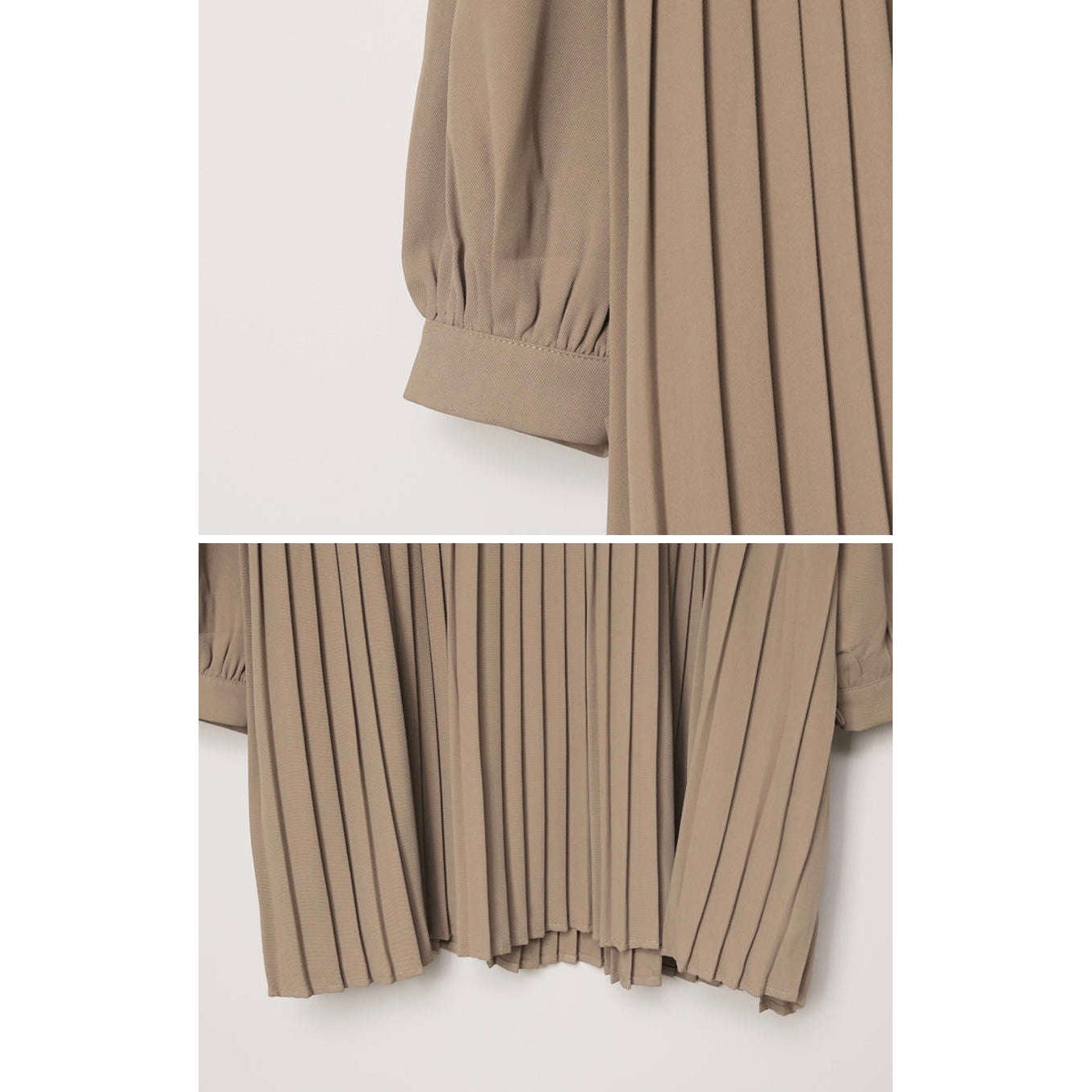 MUMMY.cc:襯衫百褶連衣裙條紋針織背心兩件套套装