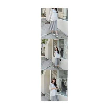 MUMMY.cc:純色傘狀托腹半身裙