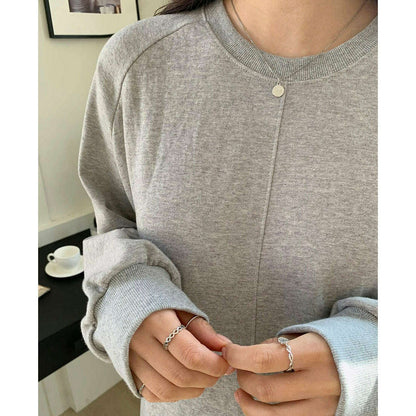 MUMMY.cc:圓領純棉口袋簡約A-line連身裙