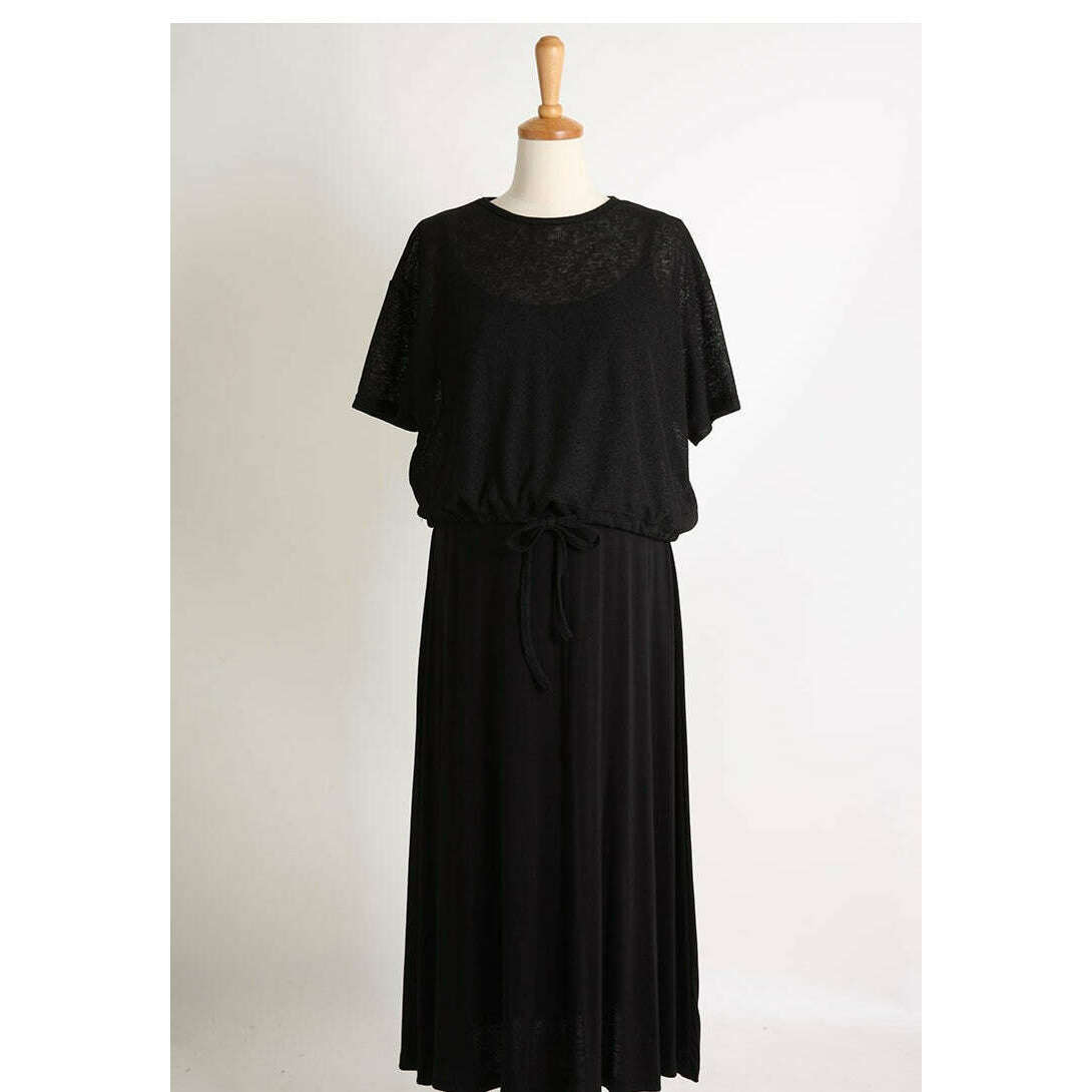 MUMMY.cc:綁帶連身裙套裝:Black