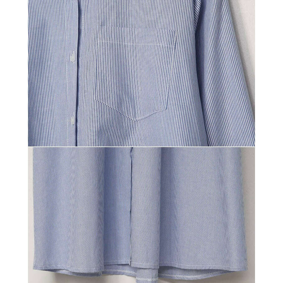 MUMMY.cc:條紋襯衫幼腰帶連身裙