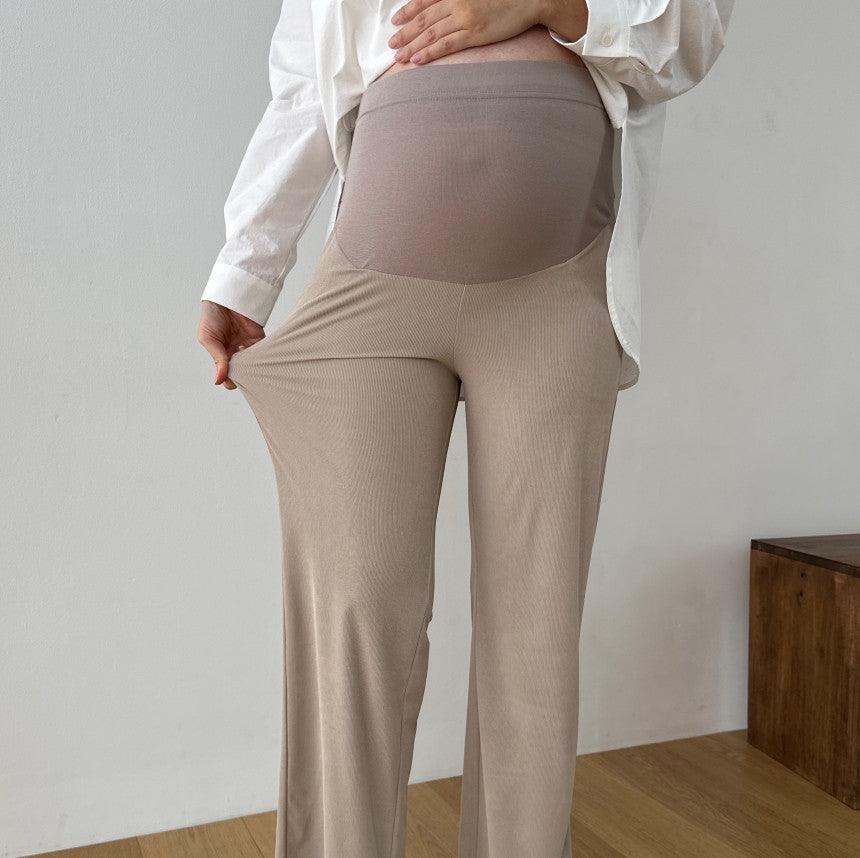 孕婦羅紋休閒長褲