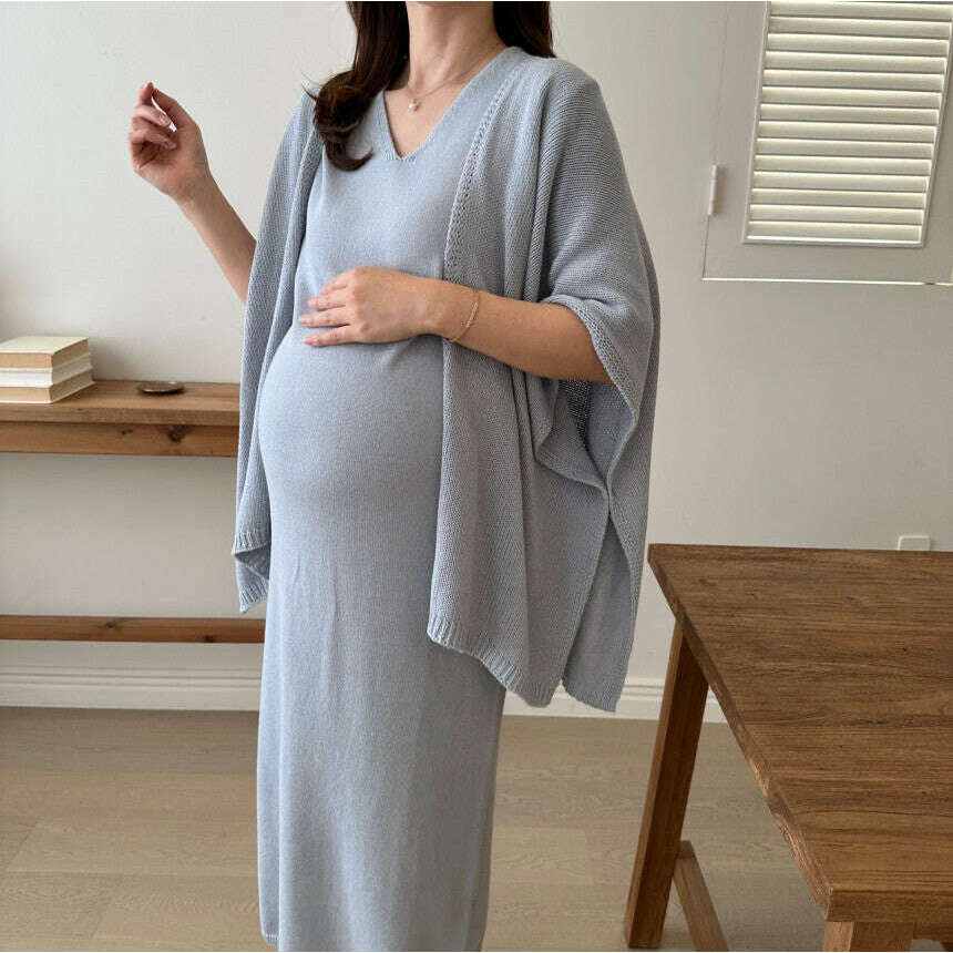 MUMMY.cc:修身V領針織連身裙套裝