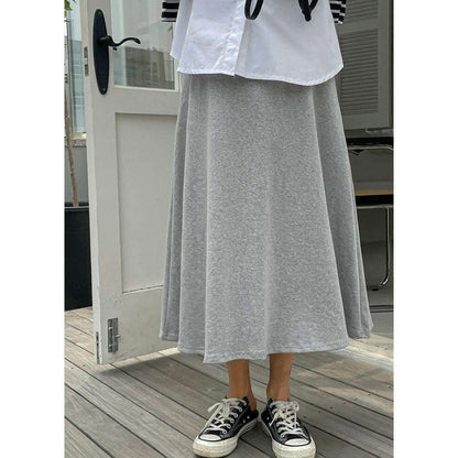 MUMMY.cc:純色傘狀托腹半身裙