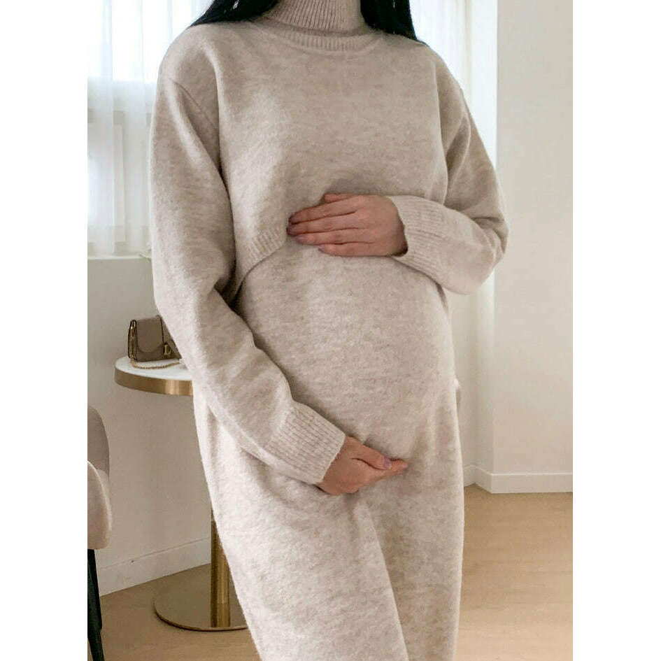 MUMMY.cc:樽領雙層針織孕婦裝