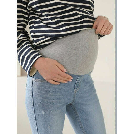 MUMMY.cc:可調節slim boyfit孕婦牛仔褲
