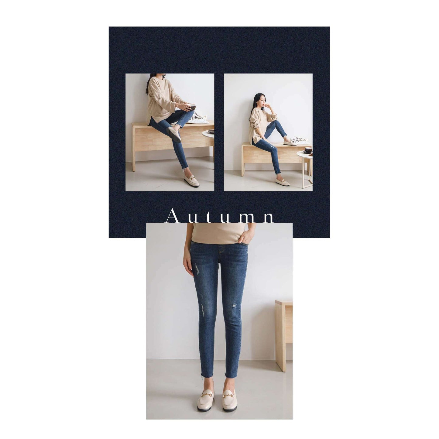 MUMMY.cc:Maternity skinny scratch denim pant