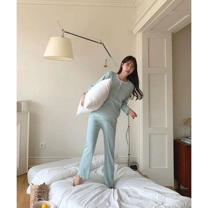 MUMMY.cc:孕婦羅紋花邊哺乳舒適睡衣