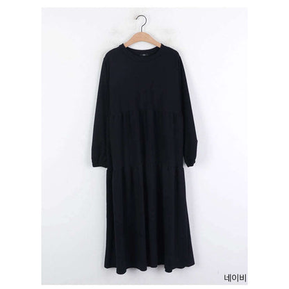 MUMMY.cc:Maxi long sleeve layered dress