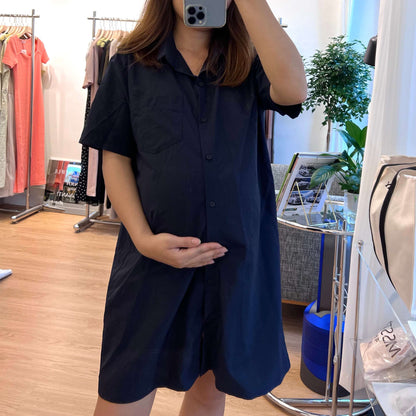 MUMMY.cc:企領尼龍恤衫哺乳連身裙