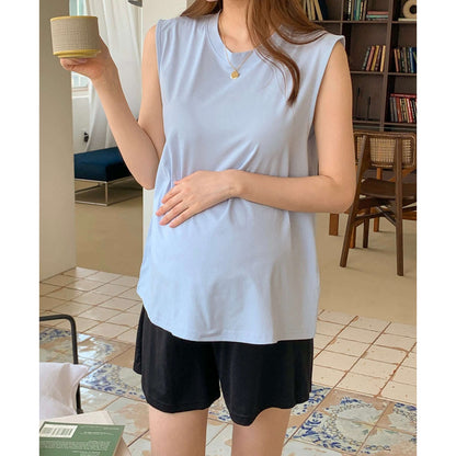 孕婦彈性舒適休閒棉短褲