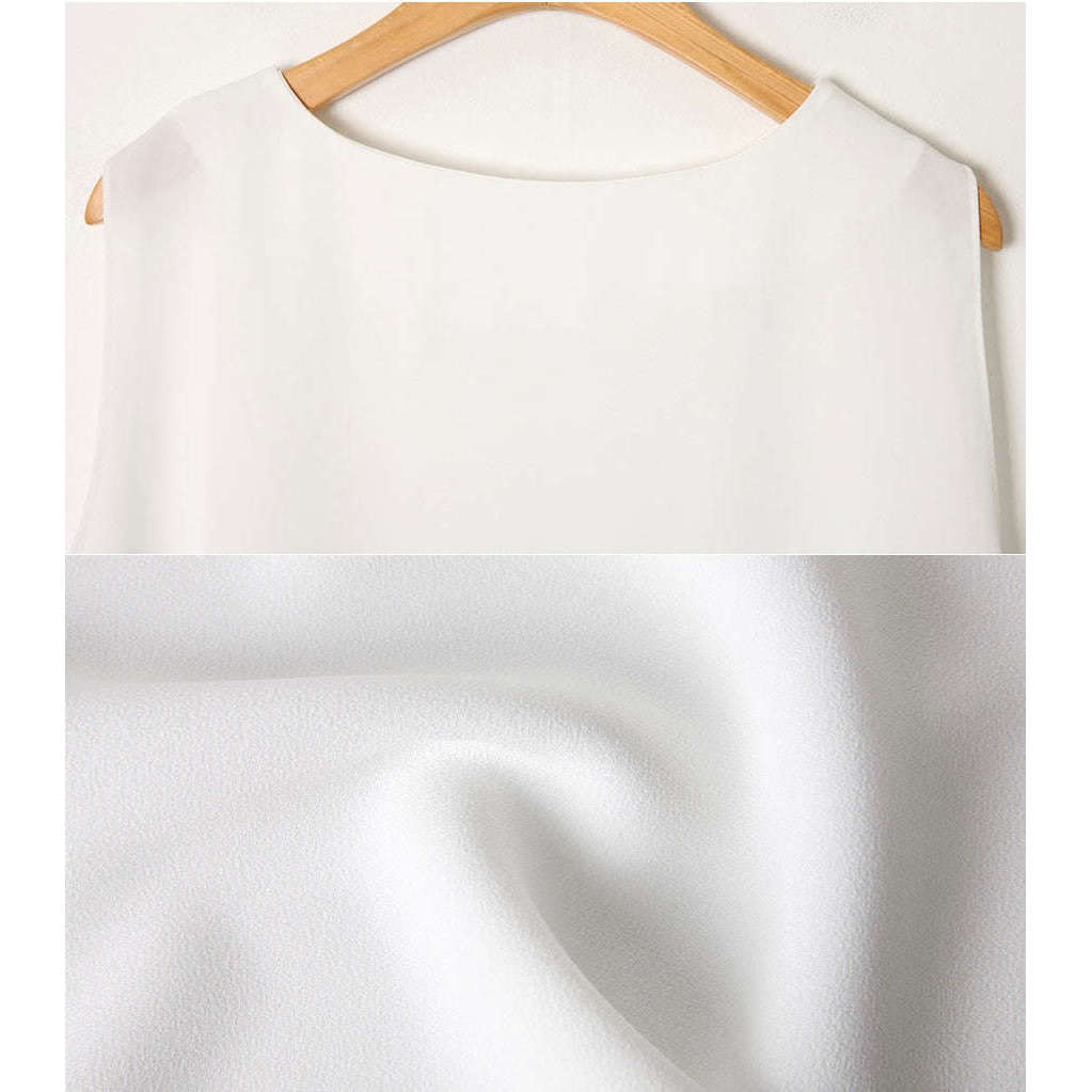 雪紡純色背心A-line blouse
