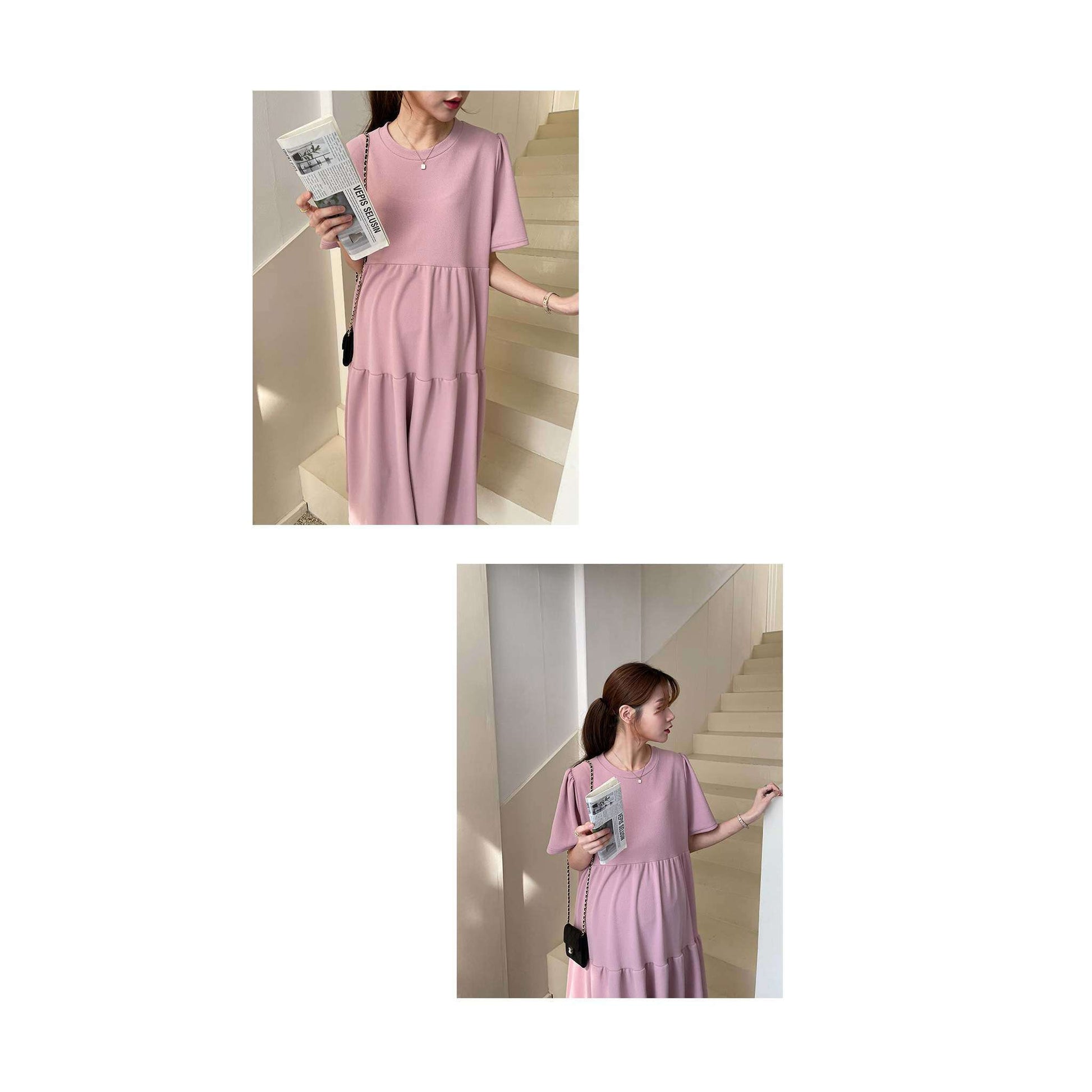 MUMMY.cc:Maternity Layered maxi dress