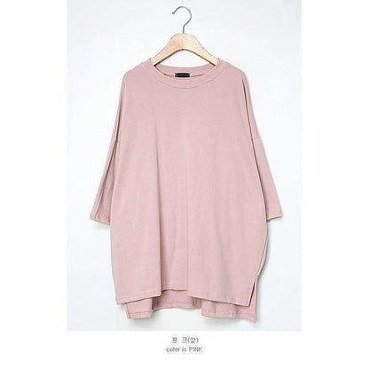 掛拍白底：粉紅色同款 tee｜Daily basic sweet maternity box tee（第 16 張）