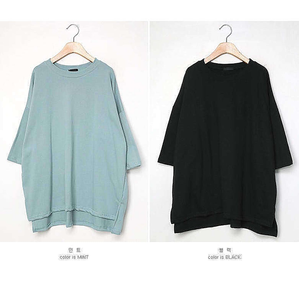 掛拍白底：淺藍與黑色 tee｜Daily basic sweet maternity box tee（第 19 張）