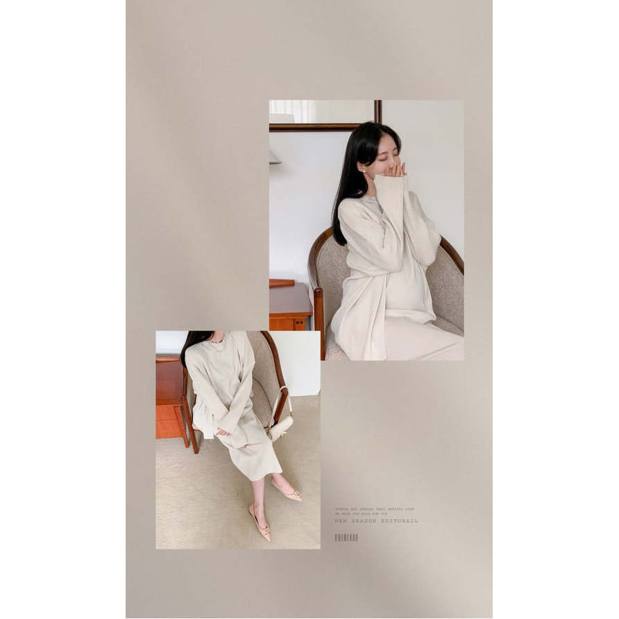 羅紋披肩開衫孕婦裙套裝