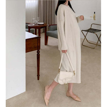 羅紋披肩開衫孕婦裙套裝