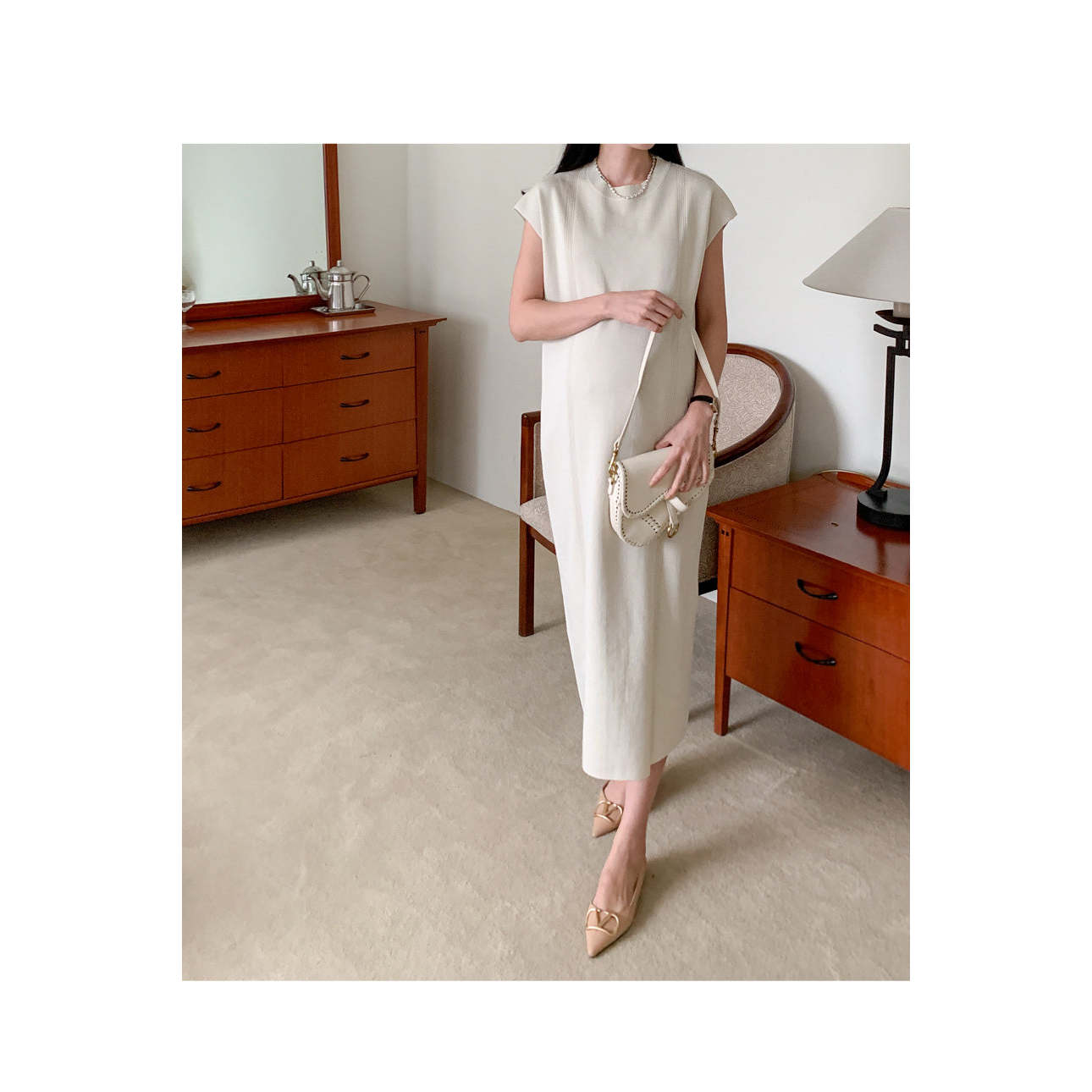 羅紋披肩開衫孕婦裙套裝