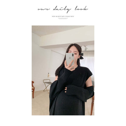 羅紋披肩開衫孕婦裙套裝