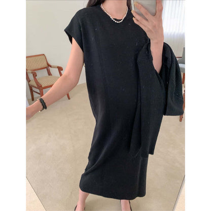 羅紋披肩開衫孕婦裙套裝